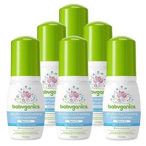 Babyganics Foaming Hand Sanitizer Travel Size, 6 Pack