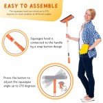 Window Squeegee with Extension Pole for Easy Cleaning