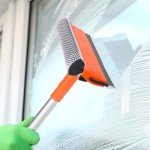 Window Squeegee with Extension Pole for Easy Cleaning