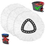 3 Pack Microfiber Mop Replacement Heads for O-Cedar