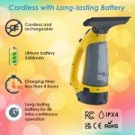 Cordless Electric Window Vacuum Squeegee Set