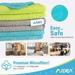 AIDEA Microfiber Cleaning Cloths - Lint-Free 8PK
