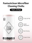 Microfiber Cleaning Cloth Roll - 40 Pack
