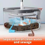 Self-Wringing Spin Mop and Bucket Set - Grey