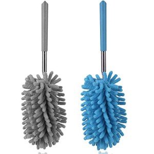 TIMIVO Microfiber Telescoping Duster - Blue & Grey