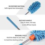 TIMIVO Microfiber Telescoping Duster - Blue & Grey