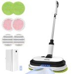 Cordless Electric Mop with LED Headlight & Water Sprayer