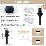 Matte Black Modern Bathroom Faucet with Drain Set