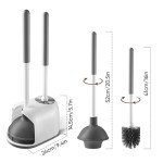2-in-1 Toilet Plunger and Brush Set with Holder