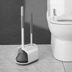 2-in-1 Toilet Plunger and Brush Set with Holder