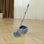 Smart Square Spin Mop and Bucket with 2 Pads