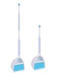 Kids' Mini Broom and Dustpan Set (White/Blue)