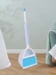 Kids' Mini Broom and Dustpan Set (White/Blue)