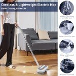 Cordless Electric Spin Mop with Water Sprayer