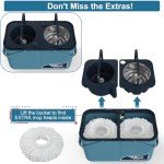 4-Chamber Spin Mop and Bucket Set with Replacement Heads