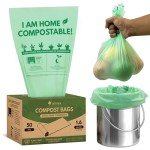 Biodegradable Compostable Food Waste Bags - 50 Pack