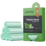 Mini Compostable Trash Bags - 1.2 Gallon, Green