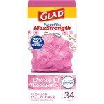 Glad ForceFlex MaxStrength 13 Gal Kitchen Trash Bags