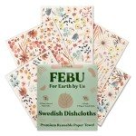 FEBU Set of 5 Swedish Dishcloths - Biodegradable