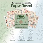 FEBU Set of 5 Swedish Dishcloths - Biodegradable