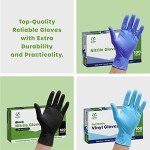 100 Pack Clear Disposable Vinyl Gloves - Medium