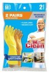 Mr. Clean Medium Reusable Latex Gloves - 2 Pairs