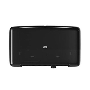 Tork Twin Mini Jumbo Toilet Paper Dispenser Black