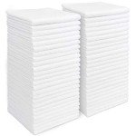 AIDEA 50-Pack Microfiber Cleaning Cloths - White