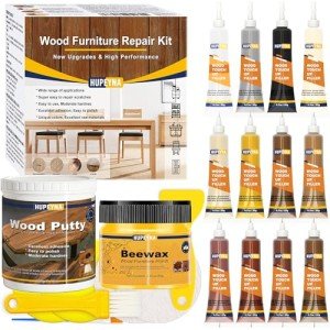 Wood Furniture Repair Kit with Touch Up Putty