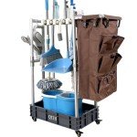 Rolling Cleaning Cart for Janitorial Supplies