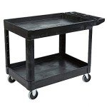 Rubbermaid Heavy-Duty 2-Shelf Utility Cart - Black
