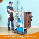 Rolling Cleaning Cart for Janitorial Supplies
