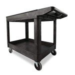 Rubbermaid Heavy-Duty 2-Shelf Utility Cart - Black