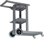 Carlisle Short Platform Janitorial Cart with Trash Bag
