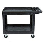 Rubbermaid Heavy-Duty 2-Shelf Utility Cart - Black