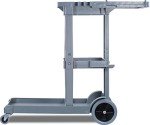 Carlisle Short Platform Janitorial Cart with Trash Bag