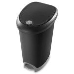 12.6 Gallon Locking Step-On Trash Can - 2-Pack