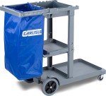 Carlisle Short Platform Janitorial Cart with Trash Bag
