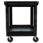 Rubbermaid Heavy-Duty 2-Shelf Utility Cart - Black