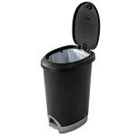 12.6 Gallon Locking Step-On Trash Can - 2-Pack