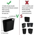 Slim Plastic Trash Can - 3.5 Gallon Waste Basket