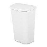 Sterilite 11.3 Gallon White Lift Top Wastebasket