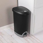 12.6 Gallon Locking Step-On Trash Can - 2-Pack