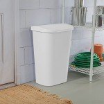 Sterilite 11.3 Gallon White Lift Top Wastebasket