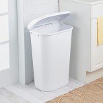 Sterilite 11.3 Gallon White Lift Top Wastebasket