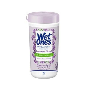 Lavender Antibacterial Hand Wipes - 40 ct Canister