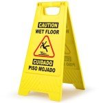 Collapsible Bilingual Wet Floor Safety Sign