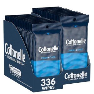 Cottonelle Flushable Wipes, 24 Packs of 14