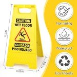 Collapsible Bilingual Wet Floor Safety Sign