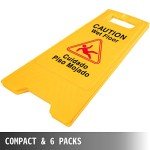 VEVOR 6 Pack Bilingual Wet Floor Signs